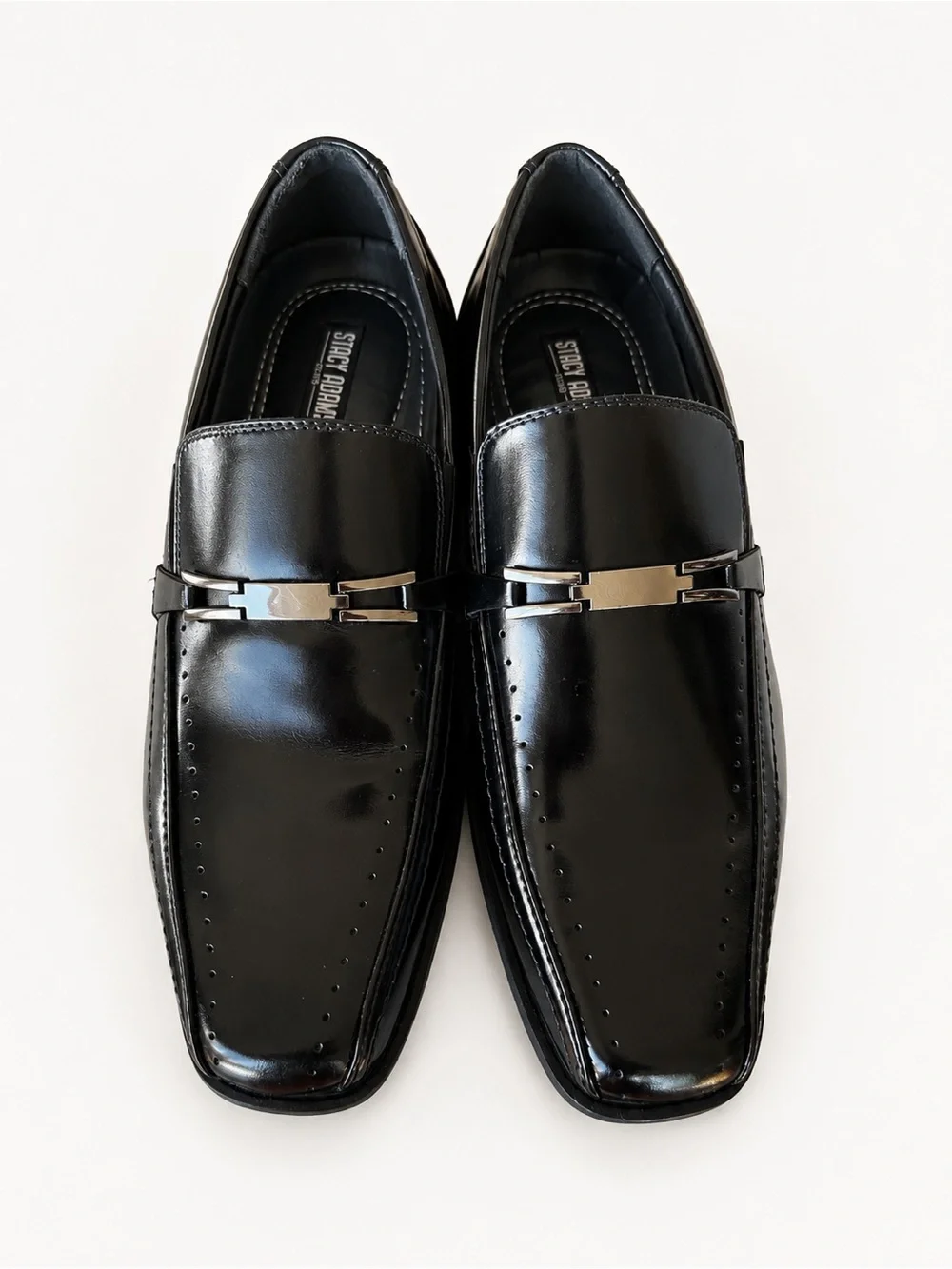 Stacy Adams Men’s Black Leather Dress Loafers – Size 8M - Picture 1 of 7